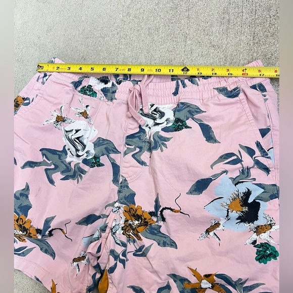 VANS Men Cotton Bermuda Beach Shorts Relaxed Fit Floral Elastic Waist L Summer - Picture 3 of 12